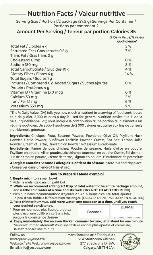 Toasted Sesame Garlic Dried Hummus - 3-Pack Bundle.