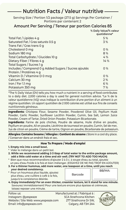 Toasted Sesame Garlic Dried Hummus - 3-Pack Bundle.
